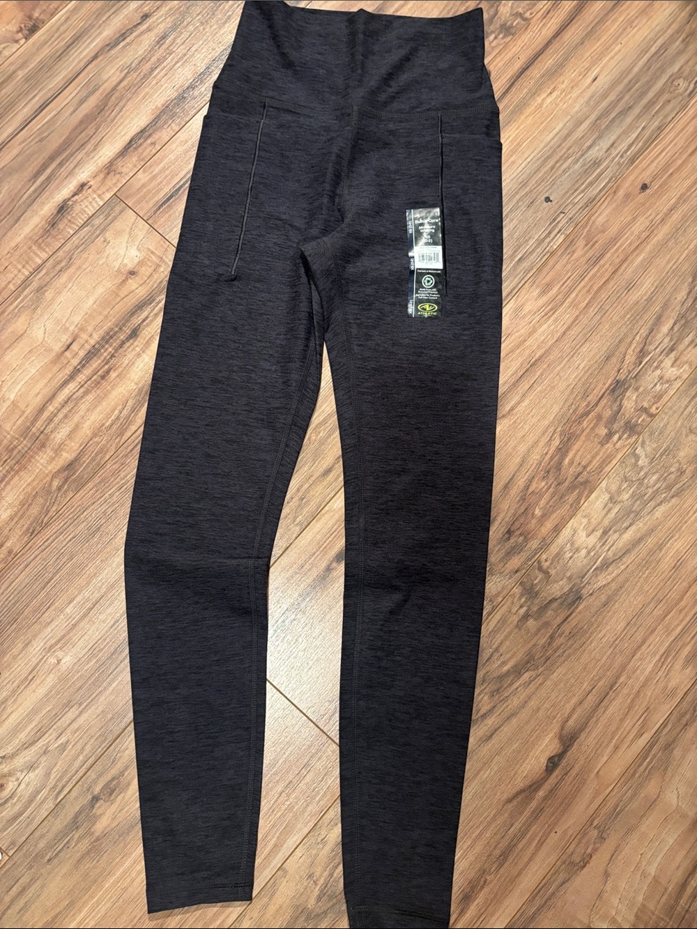 Athletic Works Women's Black High-Waist Leggings